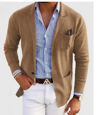 Brunen | Herren Lässig Mantel | Langarm – Beige