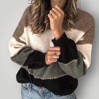 Damen Pullover – Warmer, moderner Strickpullover für kühle Tage – Khaki