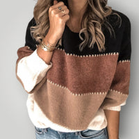 Damen Pullover – Warmer, moderner Strickpullover für kühle Tage – Schwarz