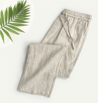 Herren Schmale Passform Sommer Hosen | Bequeme – Beige