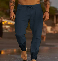 Herren Lässige Kordelzug Hose | Bequeme – Blau