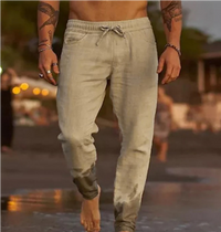Herren Lässige Kordelzug Hose | Bequeme – Beige