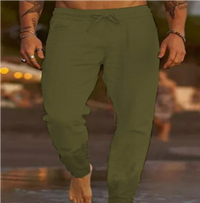 Herren Lässige Kordelzug Hose | Bequeme – Grün