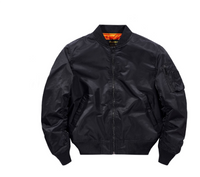 Herren Klassische Bomberjacke | Reißverschluss – Schwarz