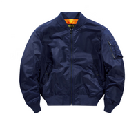 Herren Klassische Bomberjacke | Reißverschluss – Dunkelblau
