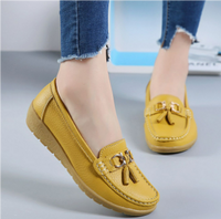 Damen Quaste Slip Auf Halbschuhe | Lässig – Gelb