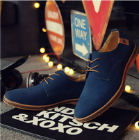 Herren Klassische Schnür Schuhe | Bequeme – Blau