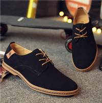 Herren Klassische Schnür Schuhe | Bequeme – Schwarz