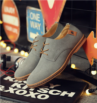 Herren Klassische Schnür Schuhe | Bequeme – Grau