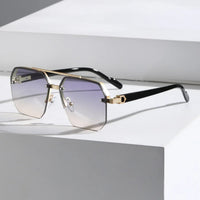 Moderne Stilvolle Geometrische Sonnenbrille für Herren | UV Schutz – Amethyst Violett