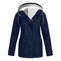 Damen Winterjacke wasserdicht & warm mit Kapuze | Outdoor Funktionsjacke – Blau
