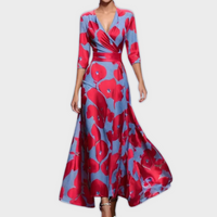 Handgefertigtes Premium Damen Maxikleid – Rot