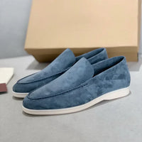 Schicke Wildleder-Loafer – Hellblau