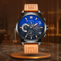 Kurt® | Quarz Datum Uhr – Orange-Schwarz