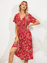 Heidi-Mode | Floral Elegante Sommerkleider Damen – Rot