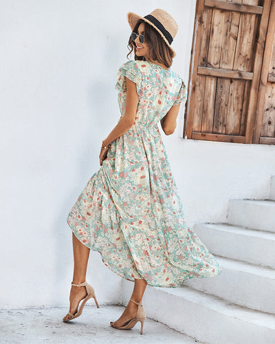 Soma | Elegantes Sommerkleid mit Blumendruck