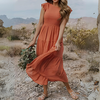 Heidi-Mode | Bequeme Baumwollkleid – Orange