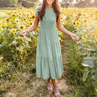 Heidi-Mode | Bequeme Baumwollkleid – Grün