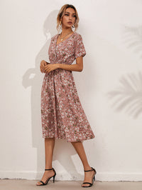 Jolina | Damen Sommer-Blumenkleid – Rosa