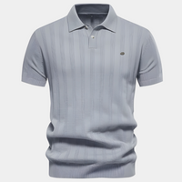 Slim-Fit Casual Herren Poloshirt – Hellgrau