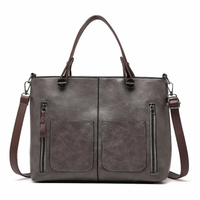 Thalia - Stylische Ledertasche – Grau