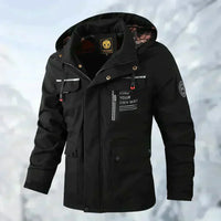 Wind- und wasserdichte Outdoor-Jacke für Herren - Bequem und funktional – Schwarz