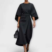 Elegantes Damen Abendkleid Langarm – Schwarz
