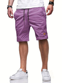 Lässige Kordelzug-Shorts für Herren - Abgeschnitten & Bequem – Lila