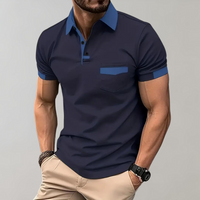 Reinhard | Herren Lässig Polohemd | Kurzarm – Marine