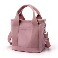 Milla Canvas Schultertasche – Rosa