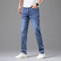 Jeans für Herren - Sommerliche Stretch Hose in Slim Fit – Hellblau