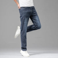 Jeans für Herren - Sommerliche Stretch Hose in Slim Fit – Blaugrau