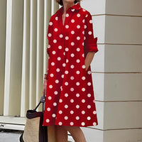 NOELLE - MODISCHES HEMDKLEID – Rot weiß