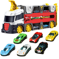 MechTrack – Vielseitiger Transformator-Lkw mit Rennstrecke – Rot