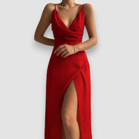 Amalia | Langes elegantes Kleid – Rot