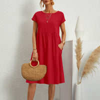 Lillian - Elegantes und vielseitiges Kleid für Frauen – Rot