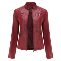 Led | Lederjacke für Damen – Rot