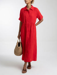 Clara | Bequemes Kleid mit lockerer Passform für jeden Tag – Rot