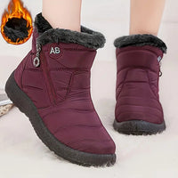 Klephira | Wasserdichte Winter-Schneestiefel für Damen - mit kuscheligem Fleece gefüttert – Rot