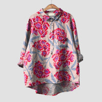 Anja™ | Elegante und zeitlose Bluse – Blume rosa