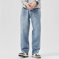 Tom | Lässiger Stil mit Weitem Bein Baggy Jeans – Hellblau