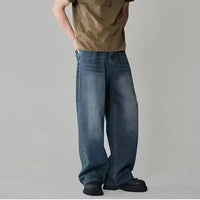 Tom | Lässiger Stil mit Weitem Bein Baggy Jeans – Nostalgisches Blau
