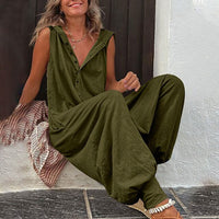 Quintena | Damen Jumpsuit – Armee grün