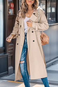 Langer Trenchcoat für Damen | Zweireiher – Khaki