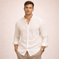 Lucas | Herren Leichtes Atmungsaktives Leinenhemd – Beige