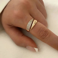 Tabea - Zweifarbiger Glanzring – Gold