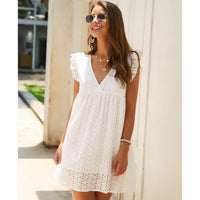Lucia™| Kleid mit integrierten Taschen und Shorts – Weiß