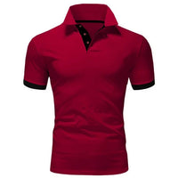 Stilvolles und Komfortables Poloshirt für Herren – Rot Schwarz