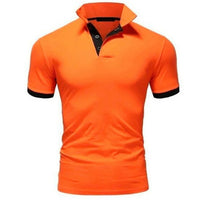 Stilvolles und Komfortables Poloshirt für Herren – Orange Schwarz