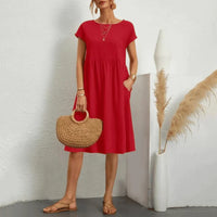 Amra – Sommerkleid für Leichtigkeit und Eleganz – Rot